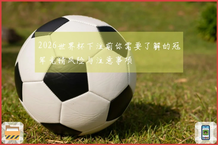 2026世界杯下注前你需要了解的冠军竞猜风险与注意事项